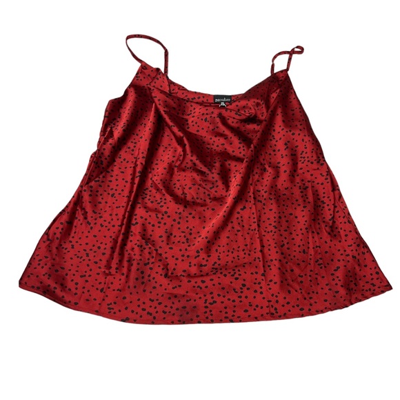 NWT Zenobia Cowl Neck Spaghetti Strap Blouse - Picture 2 of 4